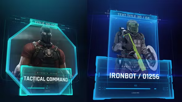 Videohive HUD 3D Profiles 4 43285610