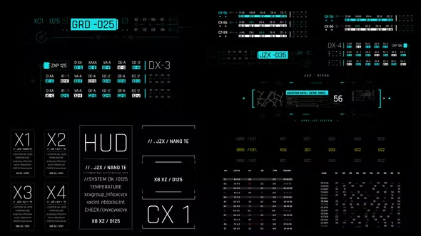 Videohive HUD Text Elements 43424241