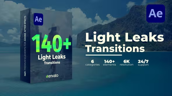 Videohive Light Leaks Transitions 43311023