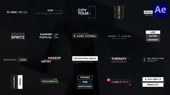 Minimal Titles for After Effects