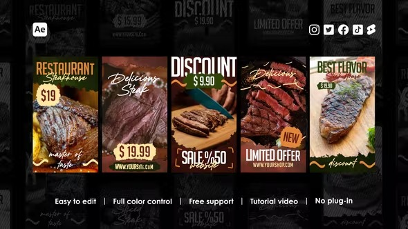 Videohive Restaurant Instagram Stories 43745353