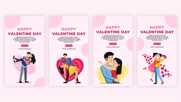 Videohive Romantic Valentine Day Celebration Instagram Story Pack 39061581