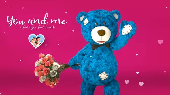 Videohive Valentine Bear Heart 2 43352384