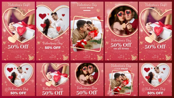 Videohive Valentine's Stories Pack 43390224