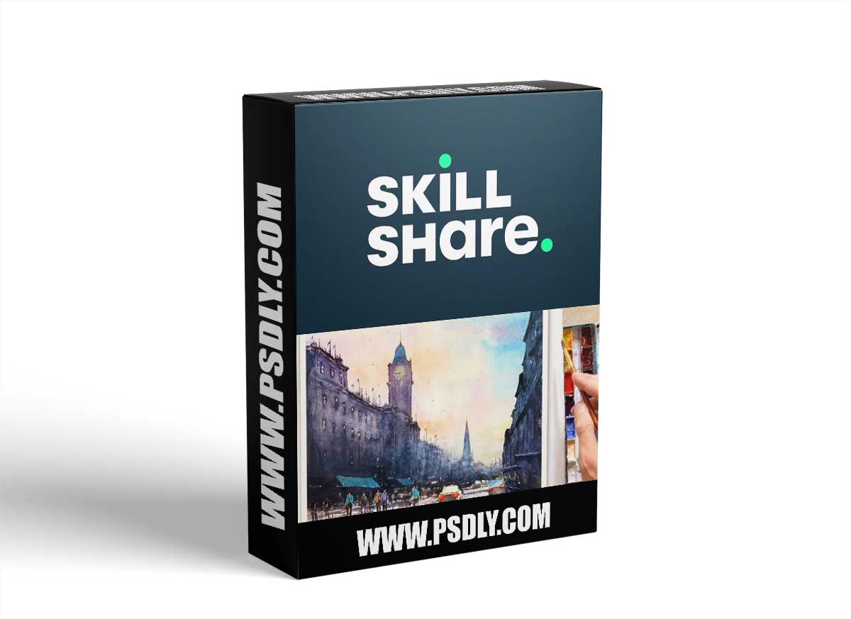 Capturing the Magic of a Sunset Cityscape: A Step-by-Step Watercolor Painting with Luminous Colors