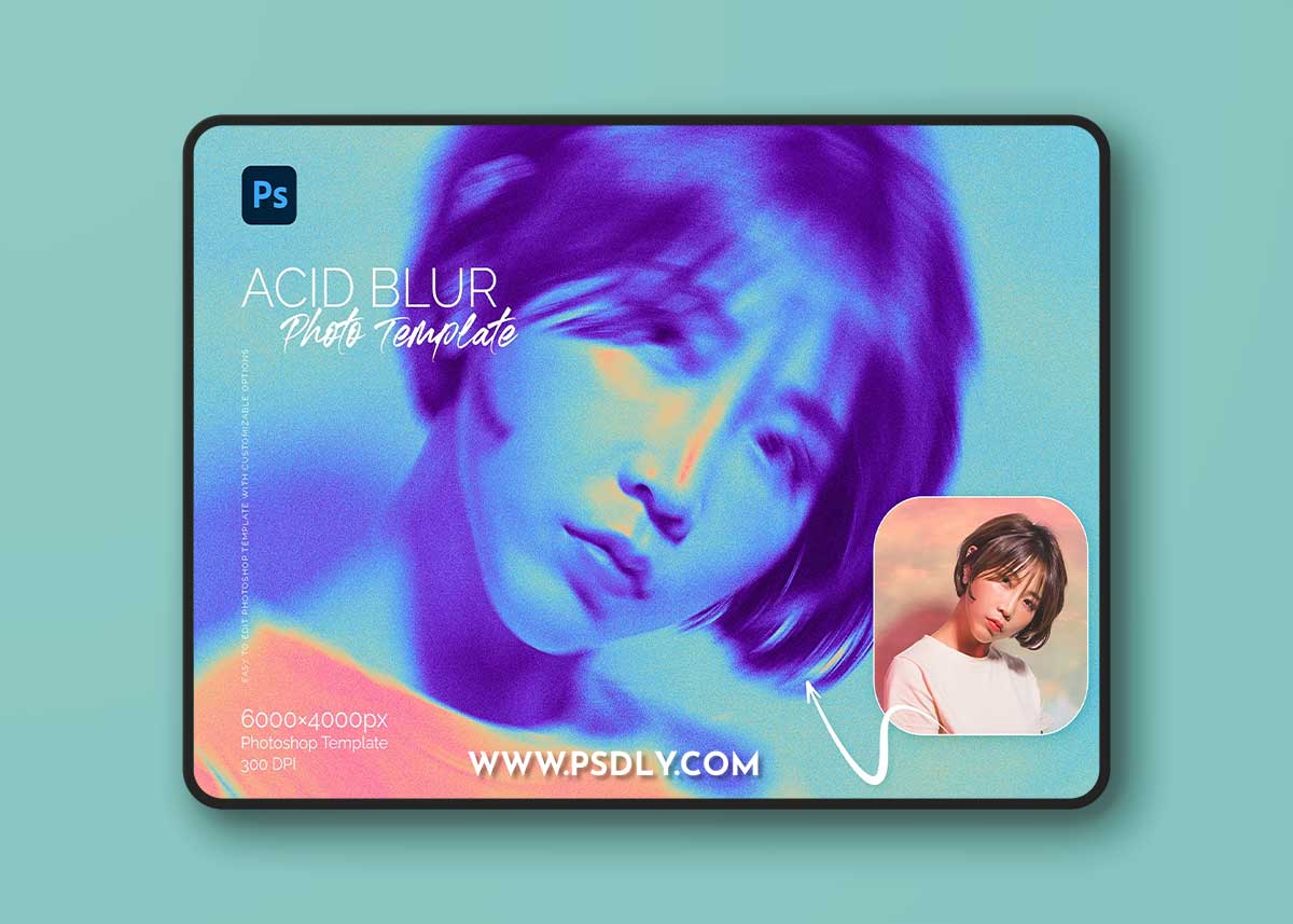 Creativemarket - Acid Blur Photo Template 13413562