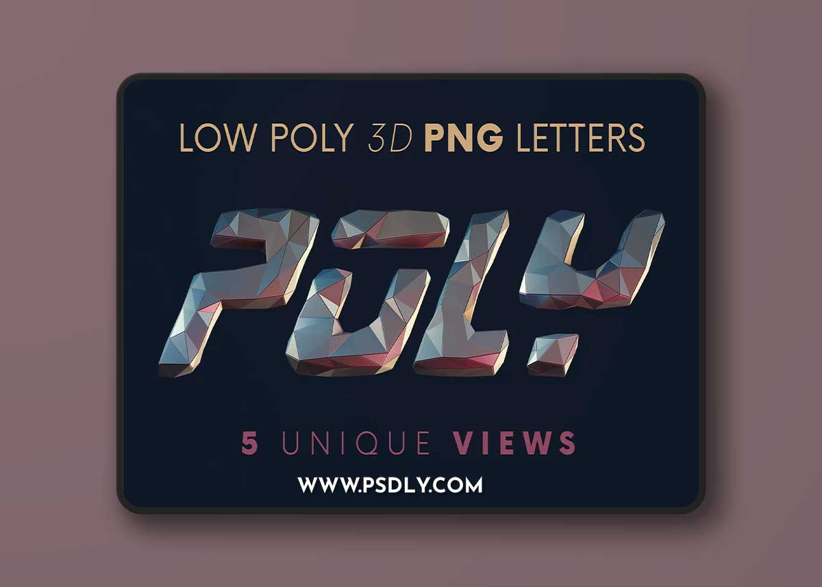 Creativemarket - Future Low Poly - 3D Lettering 12173910