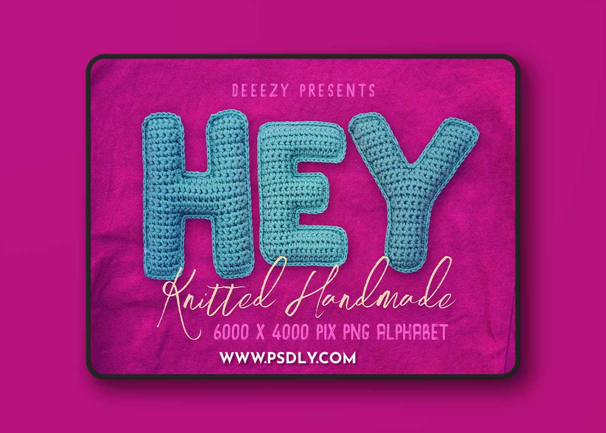 Creativemarket - Knitted Handmade Alphabet 12719064