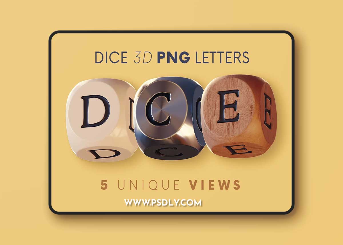 Creativemarket - Plastic Dice - 3D Lettering 10593396