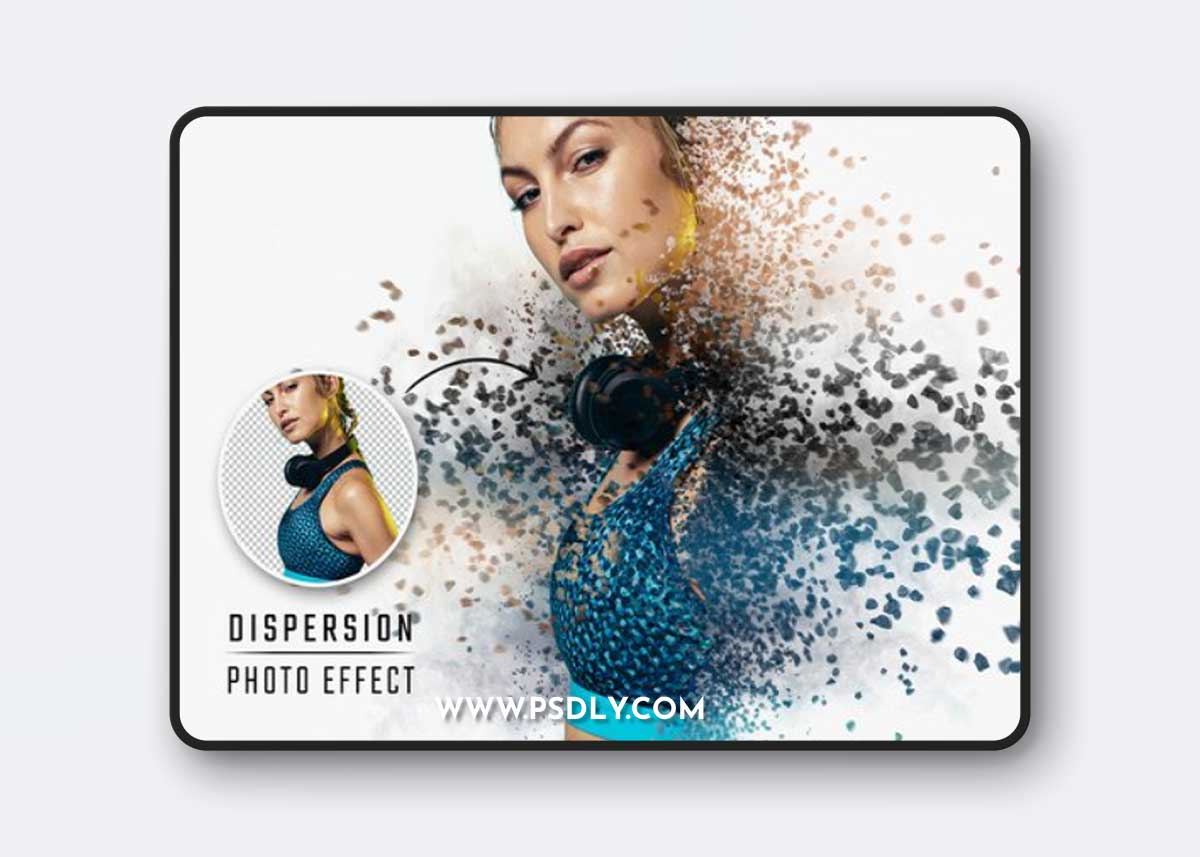 Dispersion Photo Effect with Rock Explosion Mockup 541813541