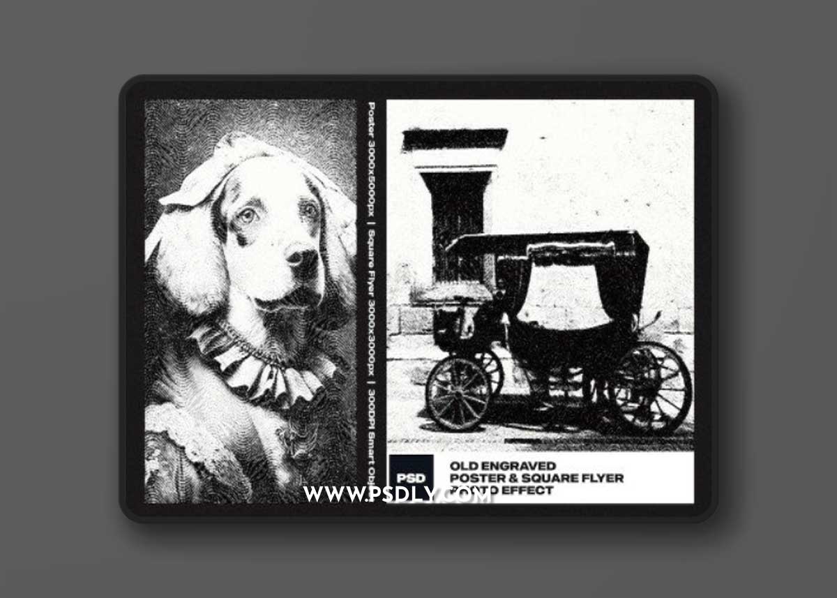 Old Engraved Photo Effect