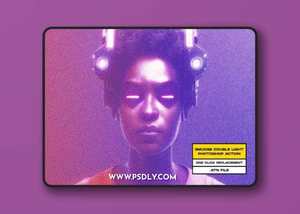 Smudge Double Light Photoshop Action