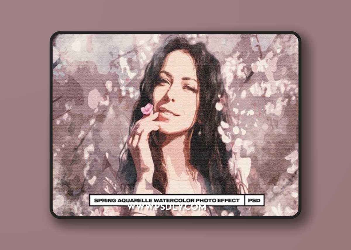 Spring Aquarelle Watercolor Photo Effect