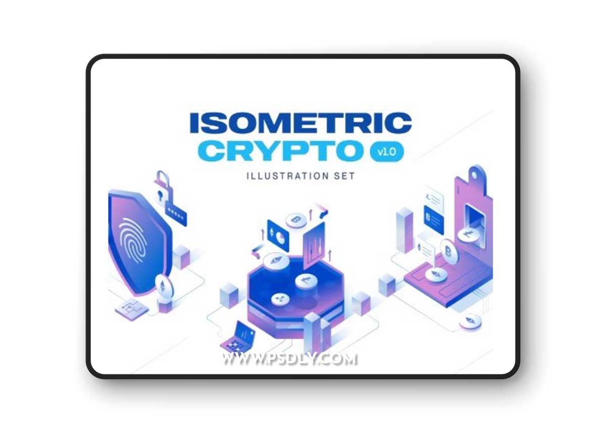UI8 - Currency - Cryptocurrency Isometric Illustration Set