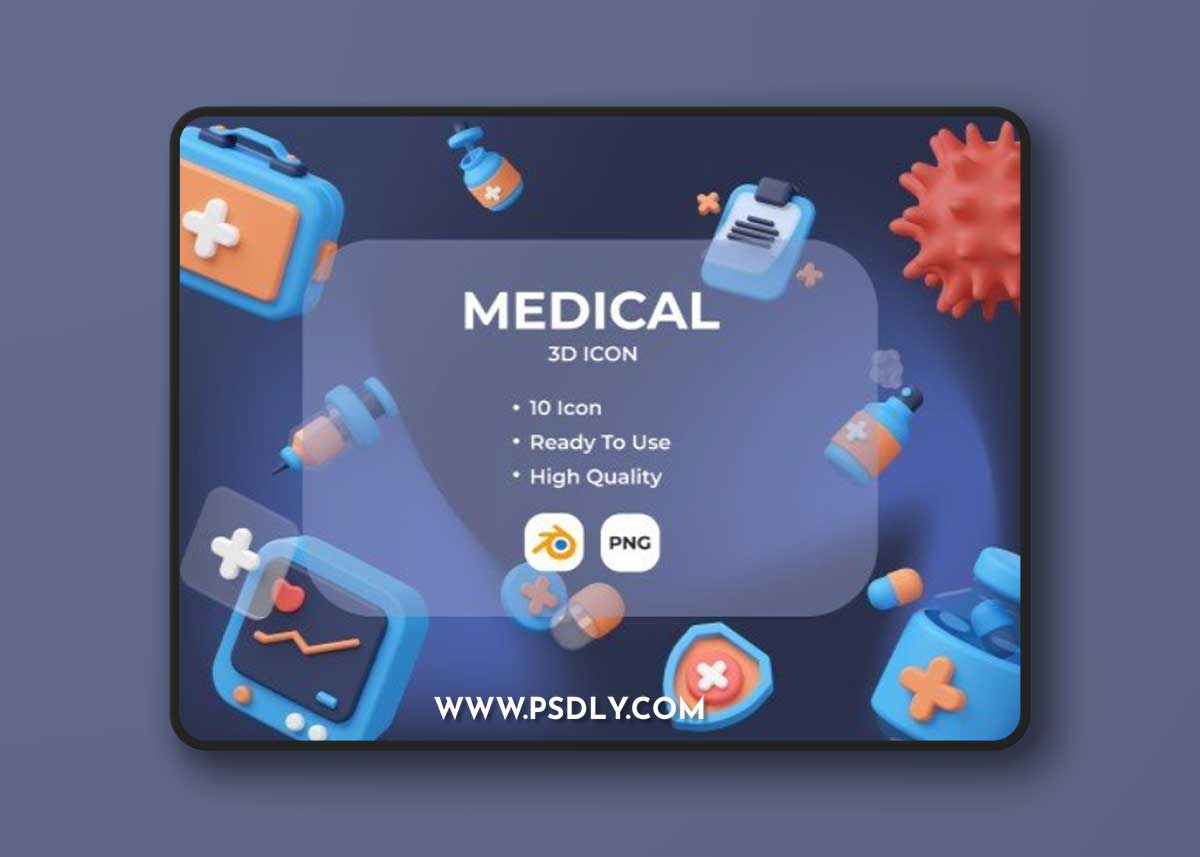UI8 - Medical 3D Illustration set