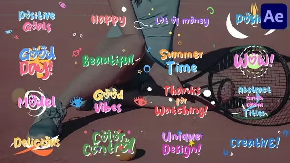 Videohive Abstract Cartoon Colorful Titles for After Effects 44392324