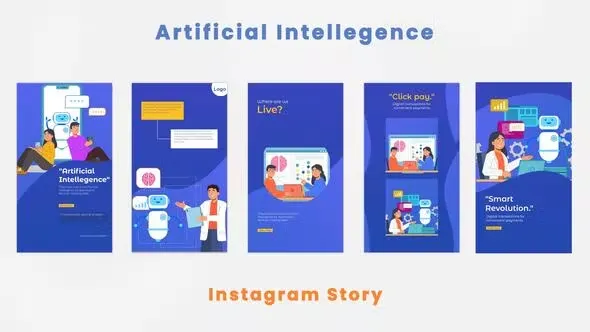 Videohive Artificial Intelligence Instagram Story 44420207