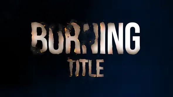 Videohive Burning Titles 43852563