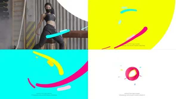 Cartoon Line Logo Reveals