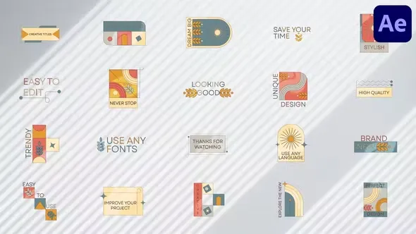 Videohive Colorful Shapes Titles for After Effects 44287370