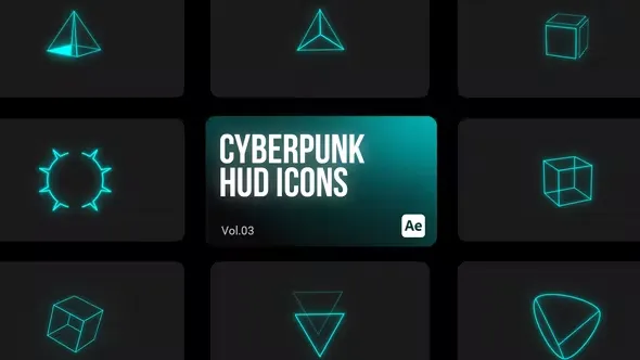 Cyberpunk HUD Icons 03 for After Effects
