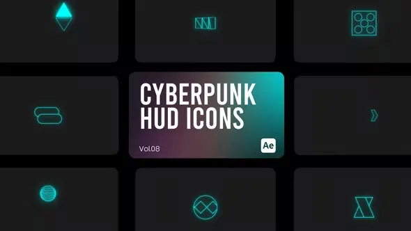 Cyberpunk HUD Icons 08 for After