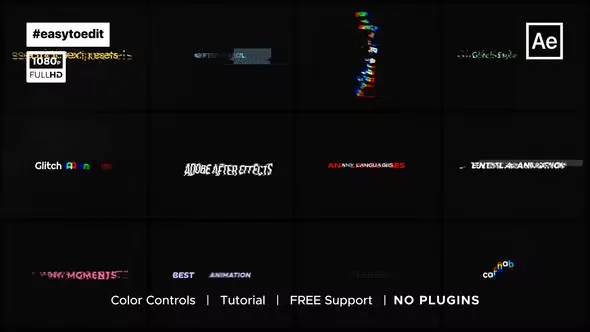 Videohive Glitch Text Presets 44398351
