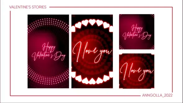 Videohive Happy Valentines Day Greeting Card + Stories 42367077