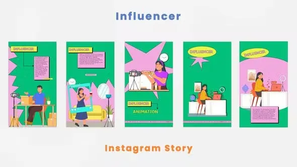 Videohive Influencer Character Instagram Story 44419997