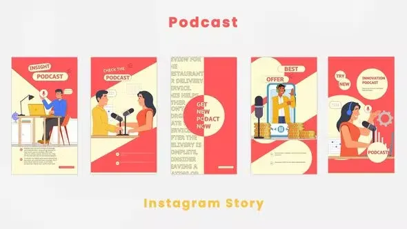Videohive Live Podcast Instagram Story 44420147