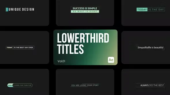Lowerthird Titles 01 for After Effects