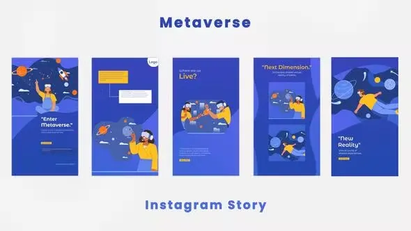 Videohive Metaverse Illustration Instagram Story 44334649