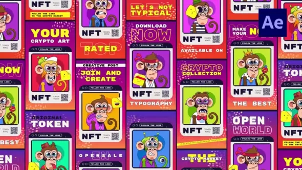 Videohive NFT Instagram Portrait Square Stories 44483007