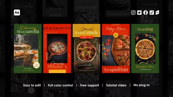 Videohive Pizza Instagram Stories 43895005