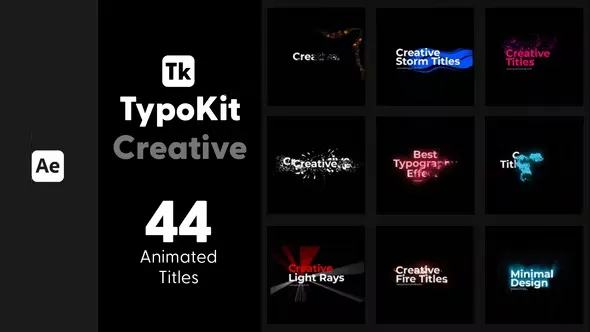 Videohive Typo Kit Creative Titles for After Effects 44526484