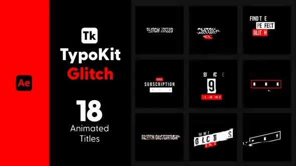 Videohive Typo Kit Glitch Titles for After Effects 44522254