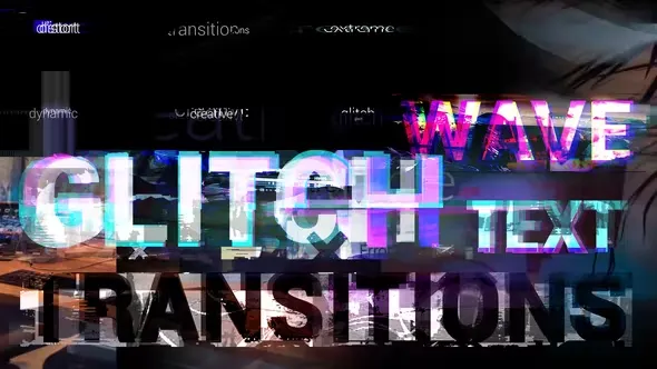 Videohive Wave Glitch Text Transitions 43956586