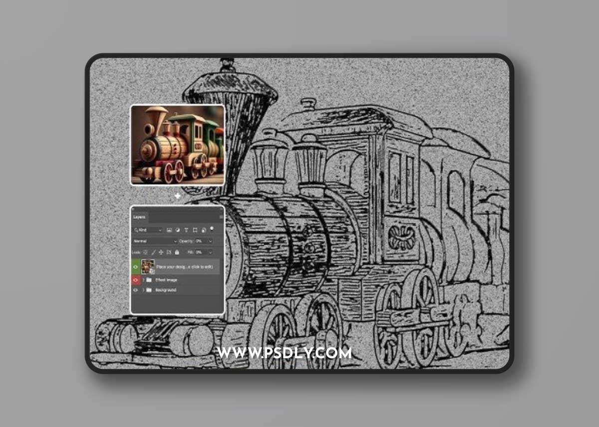 Vintage Drawing Photo Effect