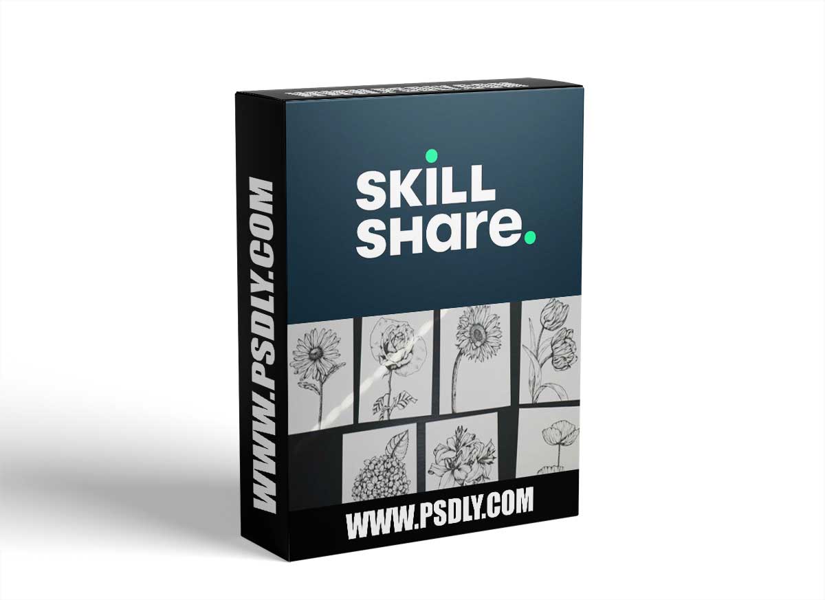 10 - step Line Drawing: Learn to Draw Any Flower in 7 Days