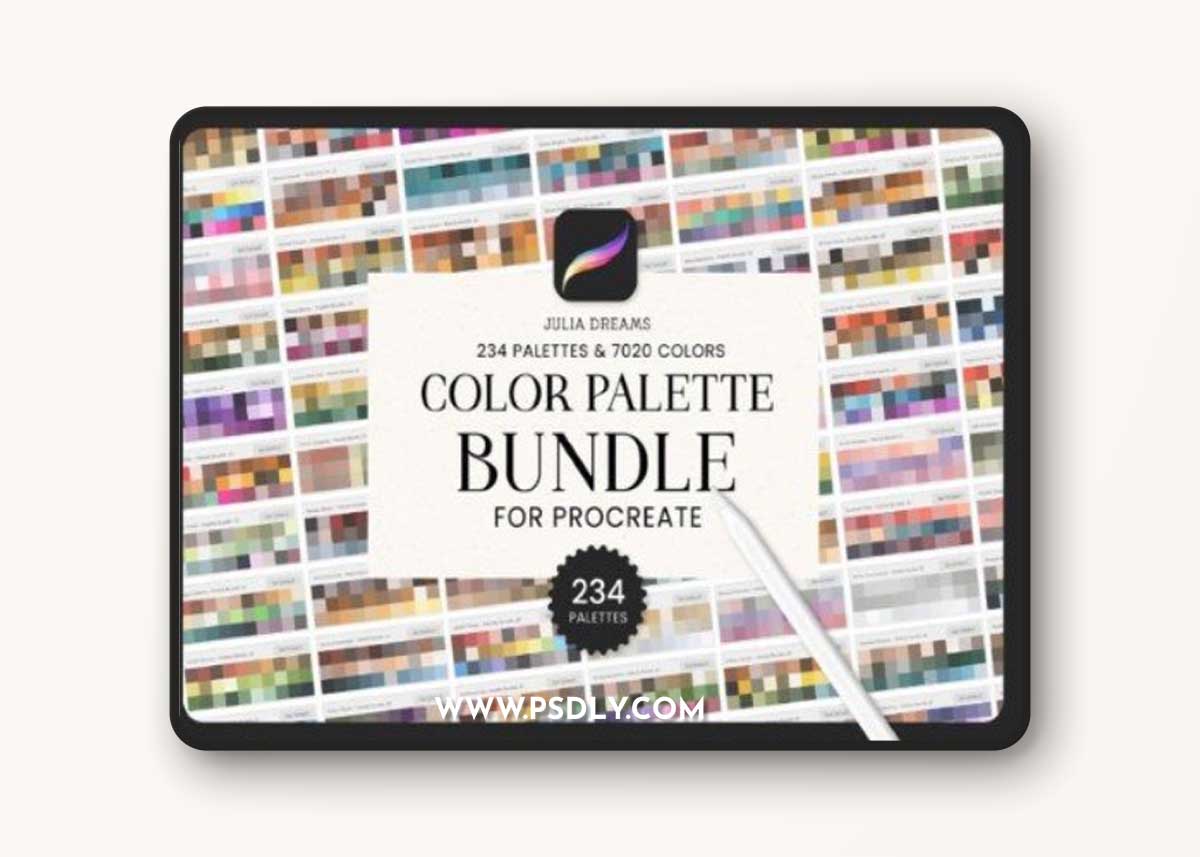 Color Palette Bundle Procreate Swatces
