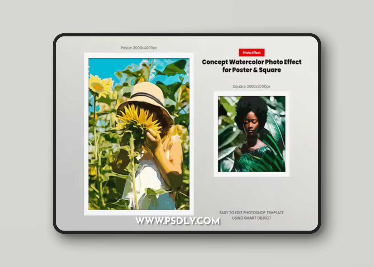 Concept Watercolor Photo Effect