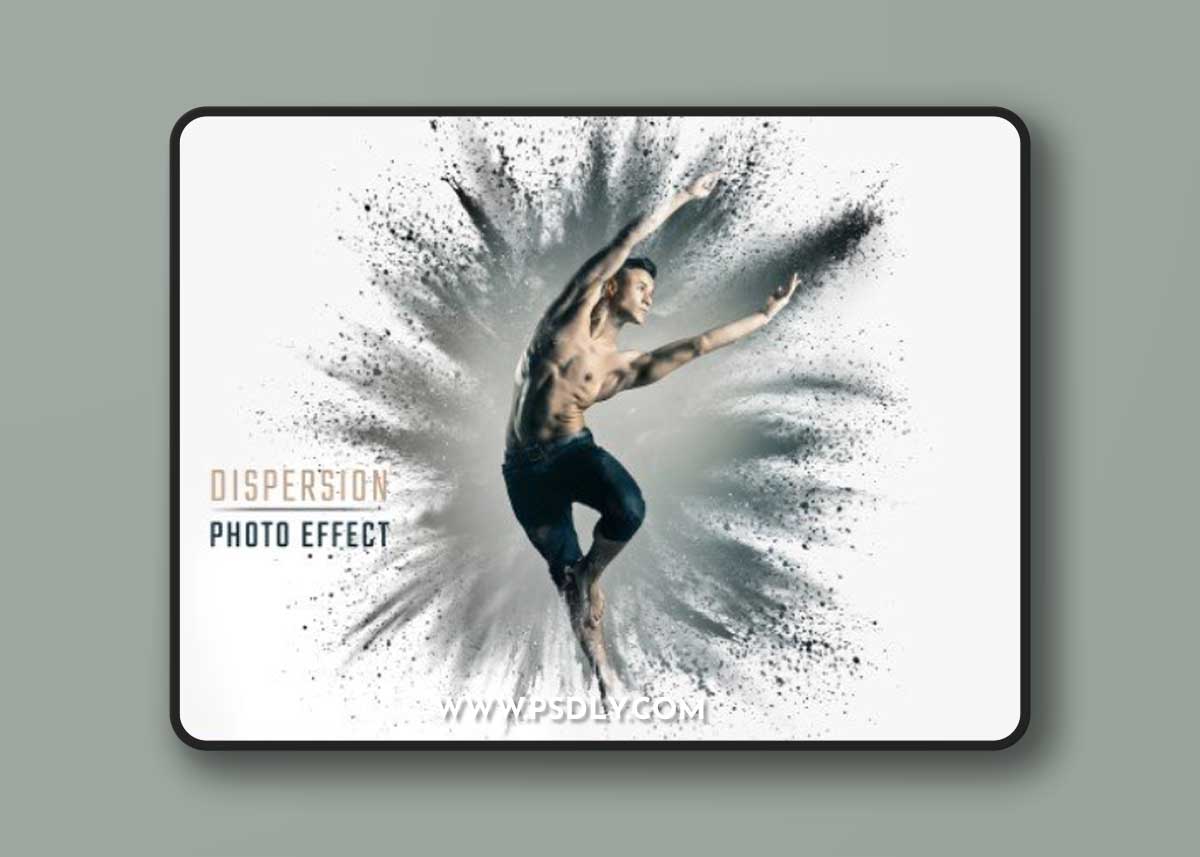 Dispersion Ashes Explosion Photo Effect Mockup 582425103