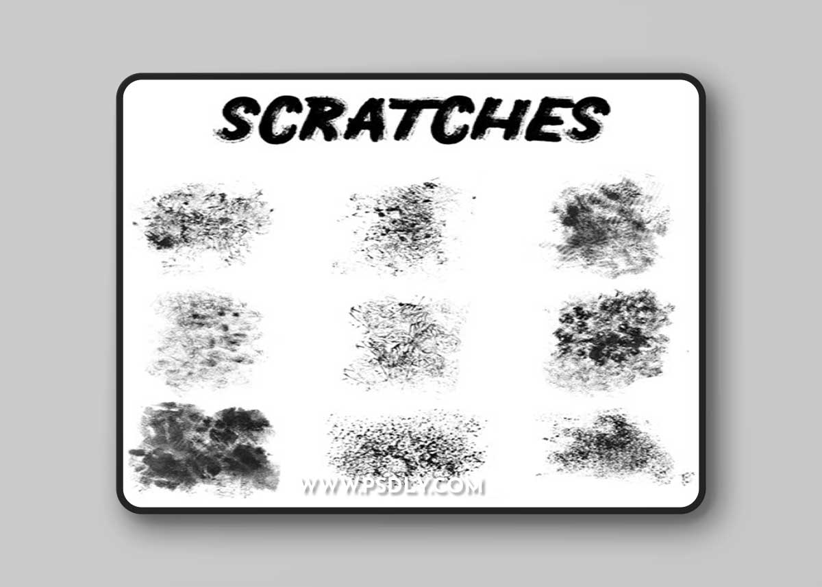 Skin Scratches Photoshop Brushes Pack