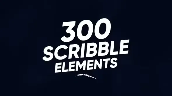 Videohive 300 Scribble Elements 23145343