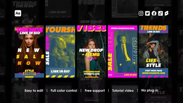 Videohive Abstract Instagram Stories 45163700