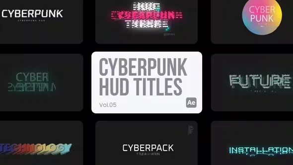 Videohive Cyberpunk HUD Titles 05 for After Effects 45232948