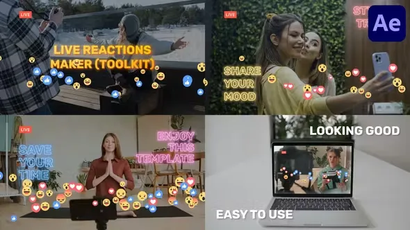Videohive Live Reactions Maker (Toolkit) for After Effects 44958816