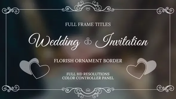 Videohive Wedding Invitation Overlays 45222229