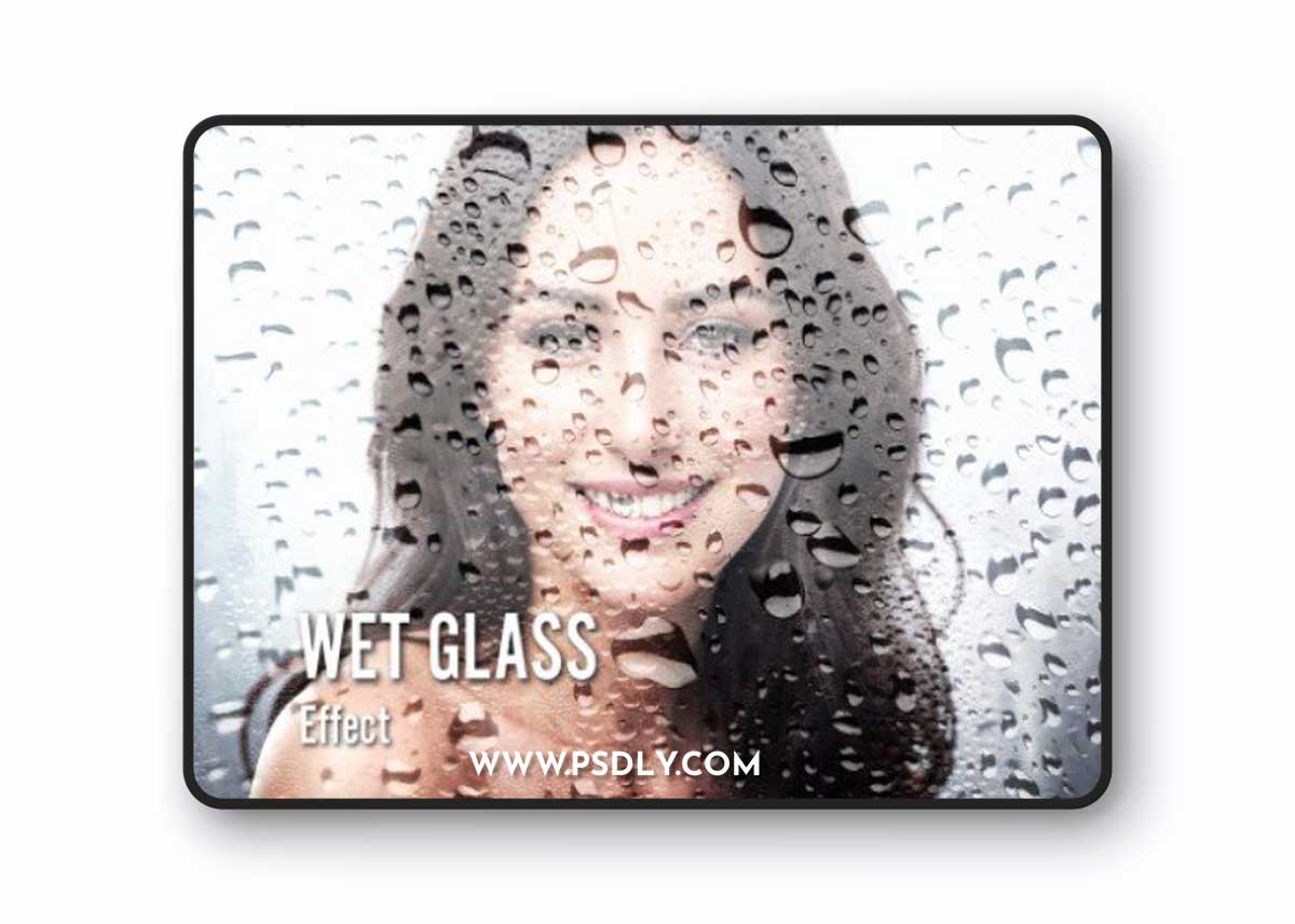 Wet Glass Photo Effect 584739147