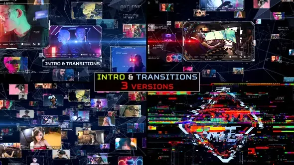 Videohive Cyber Network Intro and Transitions 44033471